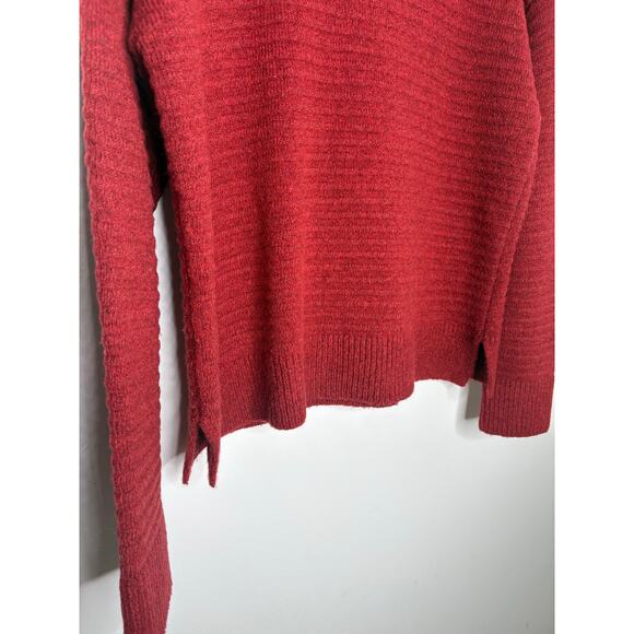 Madewell Belmont Wool Mock Neck Sweater Size XS Red Burgundy - Picture 6 of 11